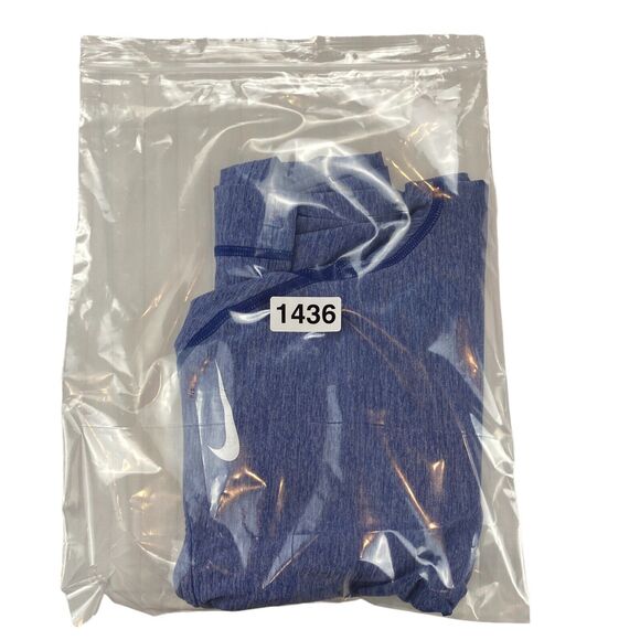 Nike Pro Activewear Shirt Men Medium Purple Fitted Polyester Swoosh Logo Dri Fit - Picture 10 of 10